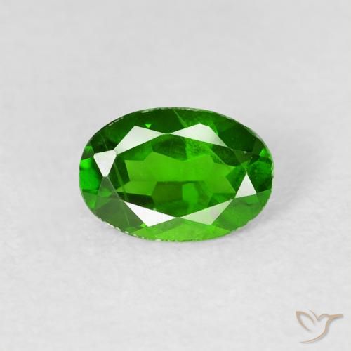 0.71ct Natürlicher Lebendiges grün Chromdiopsid, Oval, VS