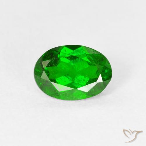 0.97ct Natürlicher Intensives Grün Chromdiopsid, Oval, VS-SI