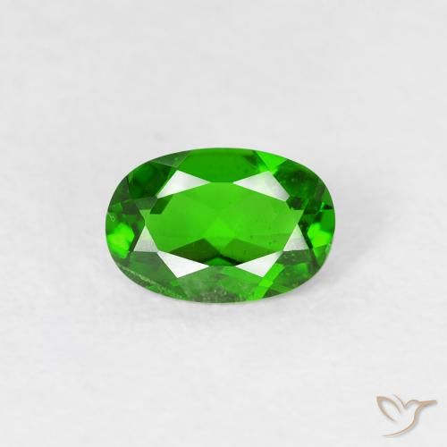0.49ct Natürlicher Intensives Grün Chromdiopsid, Oval, VS