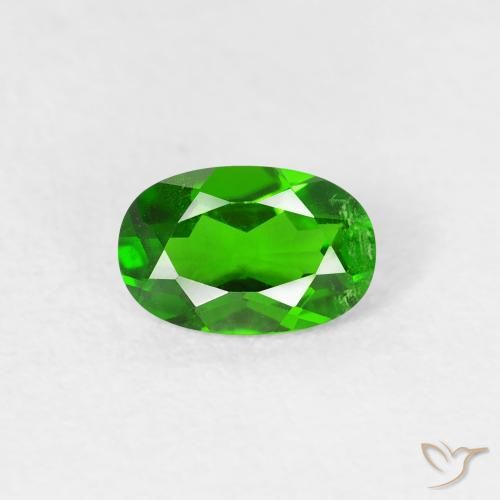 0.50ct Natürlicher Intensives Grün Chromdiopsid, Oval, VS