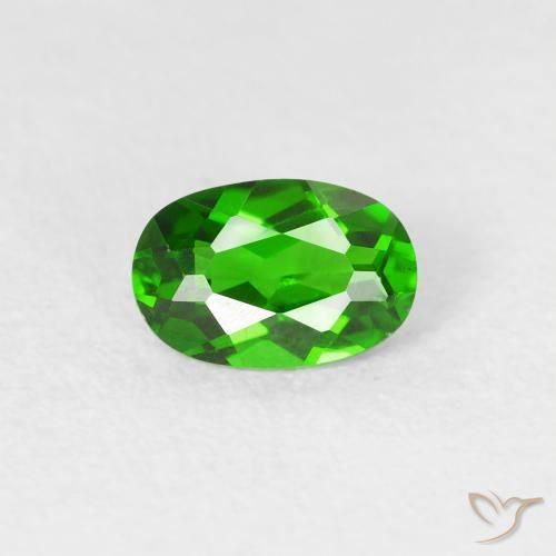 0.52ct Natürlicher Intensives Grün Chromdiopsid, Oval, VS
