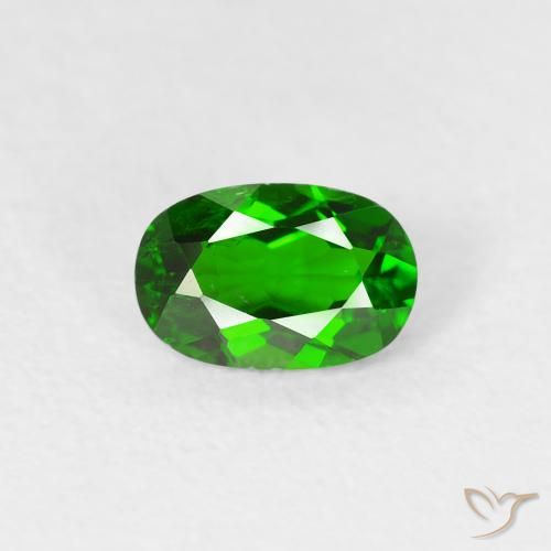 0.54ct Natürlicher Intensives Grün Chromdiopsid, Oval, VS
