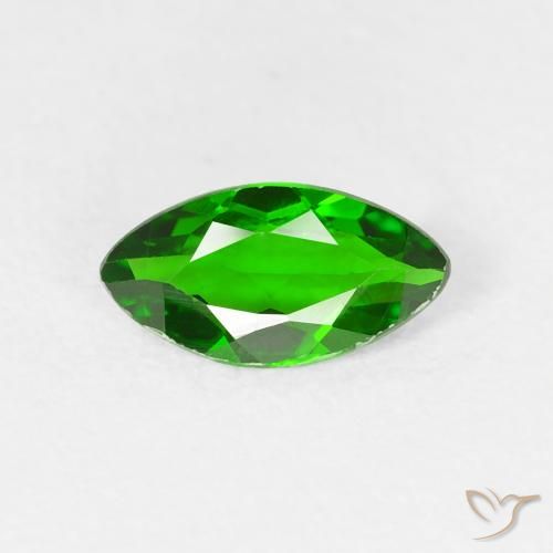 0.61ct Natürlicher dunkelgrün Chromdiopsid, Marquise, VS