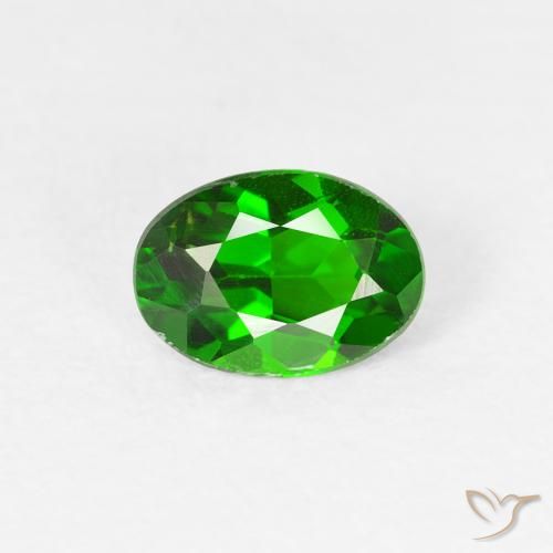 0.73ct Natürlicher Intensives Grün Chromdiopsid, Oval, VS