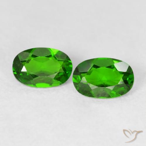 1.00 ct natürliche dunkelgrün Chromdiopsid-Edelsteine, Oval, VS-SI