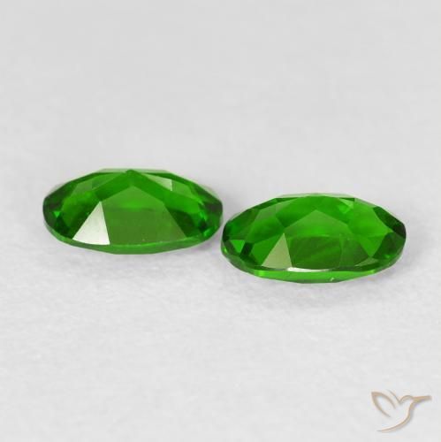 1.00 ct natürliche dunkelgrün Chromdiopsid-Edelsteine, Oval, VS-SI