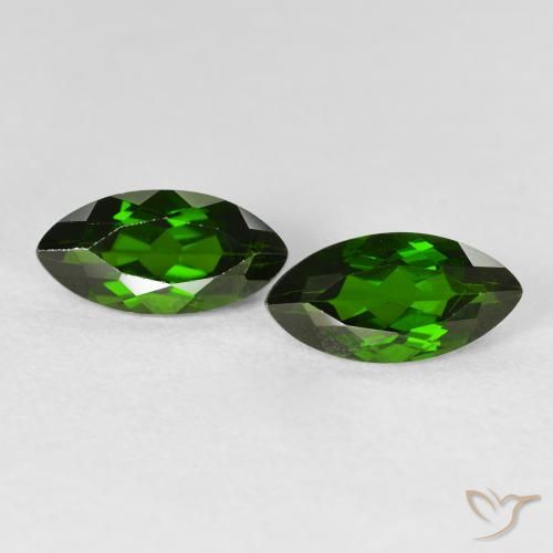 2.79ctw Natürlicher Medium Dark-Green Chromdiopsid, Marquise, VS-SI