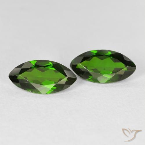 2.35 ct natürliche Medium Dark-Green Chromdiopsid-Edelsteine, Marquise, VS-SI