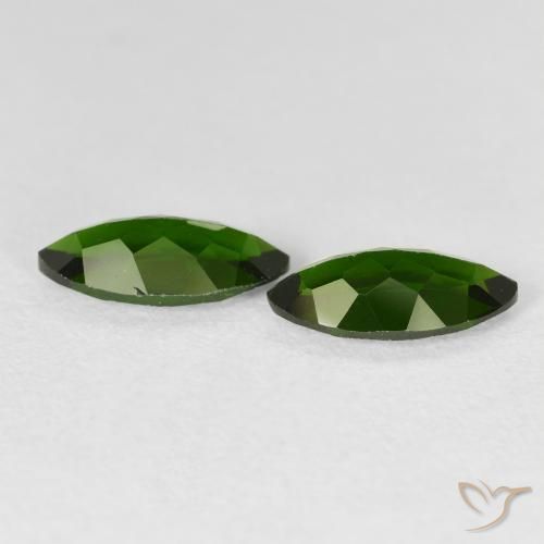 2.35 ct natürliche Medium Dark-Green Chromdiopsid-Edelsteine, Marquise, VS-SI