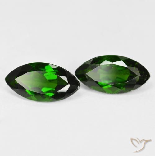 2.72 ct natürliche dunkelgrün Chromdiopsid-Edelsteine, Marquise, VS