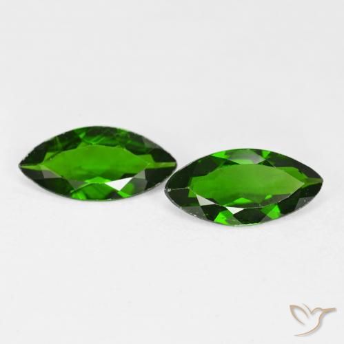 1.67ctw Natürlicher Medium Dark-Green Chromdiopsid, Marquise, VS