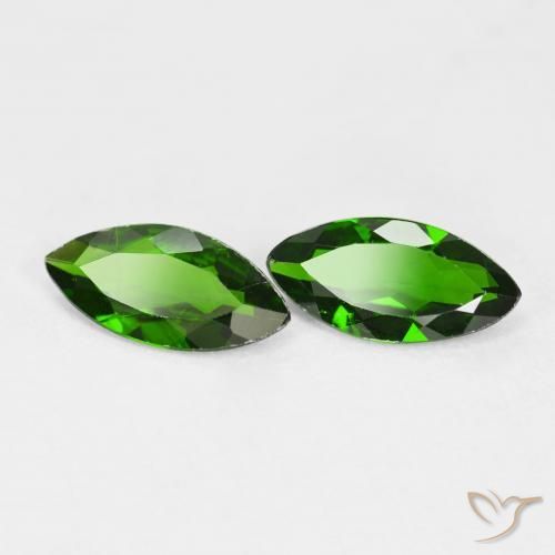 1.67 ct natürliche Medium Dark-Green Chromdiopsid-Edelsteine, Marquise, VS