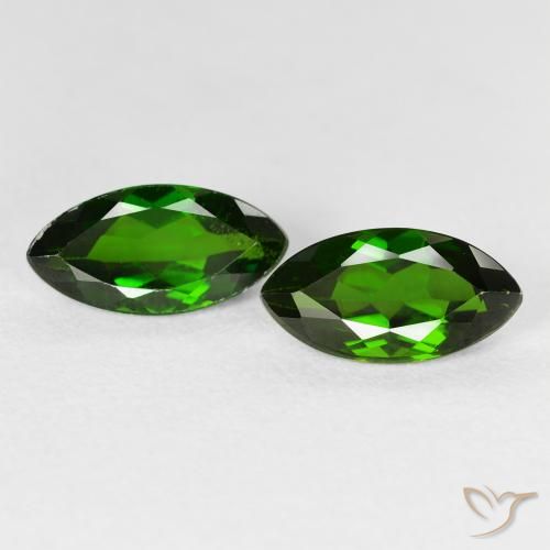 2.58ctw Natürlicher Medium Dark-Green Chromdiopsid, Marquise, VS