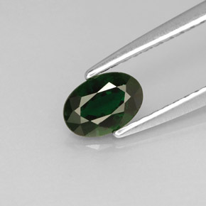 0,41 ctw natürlicher grüner Chromturmalin, Oval Schliff, VS