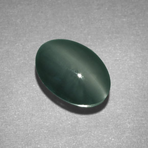 9,17 ctw natürlicher Grün Chrysoberyll-Katzenauge, Oval Schliff, Lichtundurchlässig