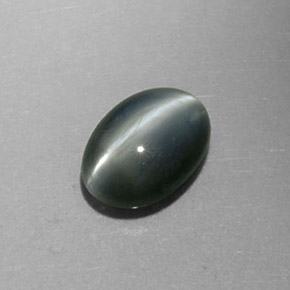 9,17 ctw natürlicher Grün Chrysoberyll-Katzenauge, Oval Schliff, Lichtundurchlässig