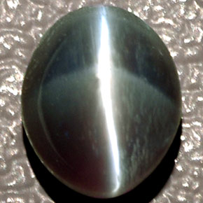 1,43 ctw natürlicher grüner Chrysoberyl Cat's Eye, Oval Schliff, Lichtdurchlässig