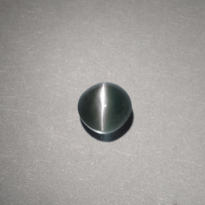 0,65 ctw natürlicher grüner Chrysoberyl Cat's Eye, Rundschliff, Lichtdurchlässig
