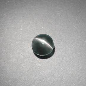 0,65 ctw natürlicher grüner Chrysoberyl Cat's Eye, Rundschliff, Lichtdurchlässig