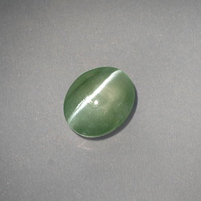 1,03 ctw natürlicher grüner Chrysoberyl Cat's Eye, Transparent, Transparent / Lichtdurchlässig