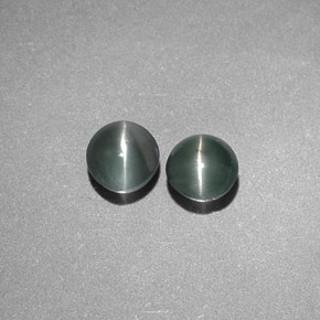  ct natürliche Grün Chrysoberyll-Katzenauge-Edelsteine, Rund Schliff, Lichtdurchlässig