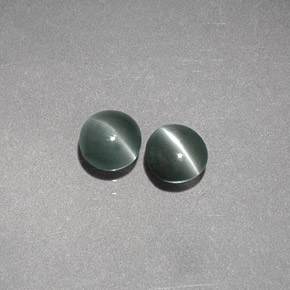  ct natürliche grüner Chrysoberyl Cat's Eye-Edelsteine, Rundschliff, Lichtdurchlässig