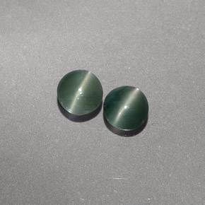  ct natürliche grüner Chrysoberyl Cat's Eye-Edelsteine, Transparent, Transparent / Lichtdurchlässig