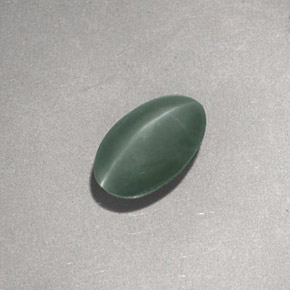 1,17 ctw natürlicher grüner Chrysoberyl Cat's Eye, Oval Schliff, Lichtundurchlässig