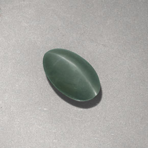 1,17 ctw natürlicher grüner Chrysoberyl Cat's Eye, Oval Schliff, Lichtundurchlässig