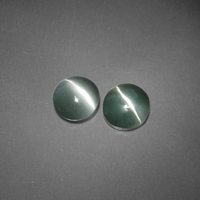  ct natürliche grüner Chrysoberyl Cat's Eye-Edelsteine, Transparent, Transparent / Lichtdurchlässig