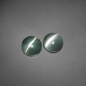  ct natürliche grüner Chrysoberyl Cat's Eye-Edelsteine, Transparent, Transparent / Lichtdurchlässig