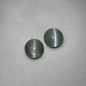  ct natürliche grüner Chrysoberyl Cat's Eye-Edelsteine, Transparent, Transparent / Lichtdurchlässig