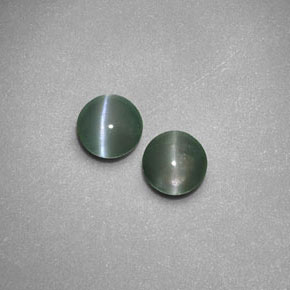  ct natürliche grüner Chrysoberyl Cat's Eye-Edelsteine, Transparent, Transparent / Lichtdurchlässig