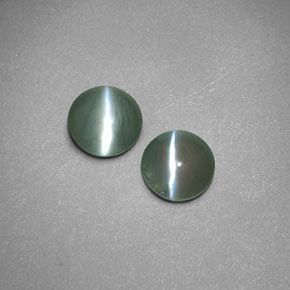  ct natürliche grüner Chrysoberyl Cat's Eye-Edelsteine, Transparent, Transparent / Lichtdurchlässig