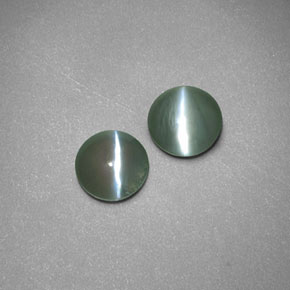  ct natürliche grüner Chrysoberyl Cat's Eye-Edelsteine, Transparent, Transparent / Lichtdurchlässig