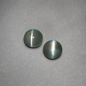  ct natürliche grüner Chrysoberyl Cat's Eye-Edelsteine, Transparent, Transparent / Lichtdurchlässig