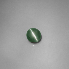 0,79 ctw natürlicher grüner Chrysoberyl Cat's Eye, Oval Schliff, Lichtdurchlässig