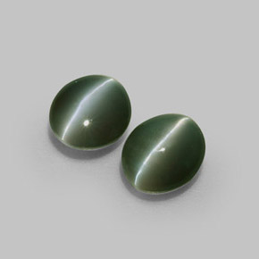  ct natürliche grüner Chrysoberyl Cat's Eye-Edelsteine, Oval Schliff, Lichtdurchlässig