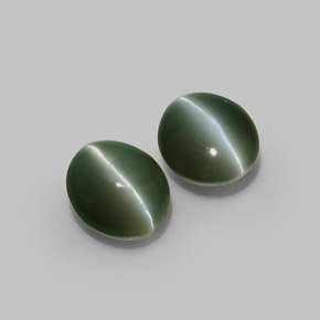  ct natürliche grüner Chrysoberyl Cat's Eye-Edelsteine, Oval Schliff, Lichtdurchlässig