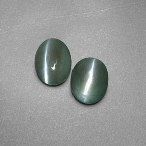  ct natürliche grüner Chrysoberyl Cat's Eye-Edelsteine, Transparent, Transparent / Lichtdurchlässig