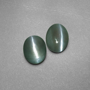  ct natürliche grüner Chrysoberyl Cat's Eye-Edelsteine, Transparent, Transparent / Lichtdurchlässig