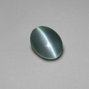 9,17 ctw natürlicher Grün Chrysoberyll-Katzenauge, Oval Schliff, Lichtundurchlässig