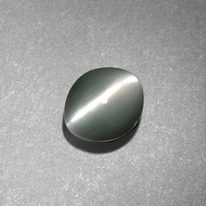9,17 ctw natürlicher Grün Chrysoberyll-Katzenauge, Oval Schliff, Lichtundurchlässig