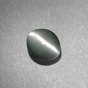 9,17 ctw natürlicher Grün Chrysoberyll-Katzenauge, Oval Schliff, Lichtundurchlässig