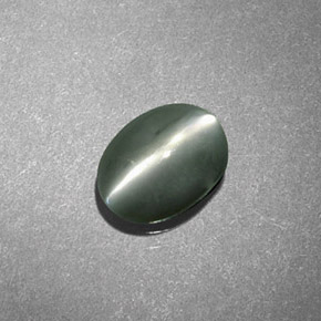 9,17 ctw natürlicher Grün Chrysoberyll-Katzenauge, Oval Schliff, Lichtundurchlässig