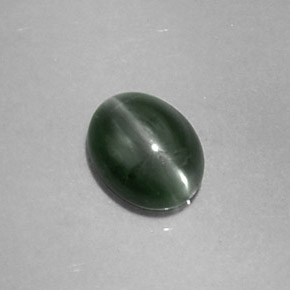 9,17 ctw natürlicher Grün Chrysoberyll-Katzenauge, Transparent, Transparent / Lichtdurchlässig