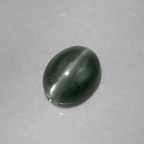 9,17 ctw natürlicher Grün Chrysoberyll-Katzenauge, Transparent, Transparent / Lichtdurchlässig