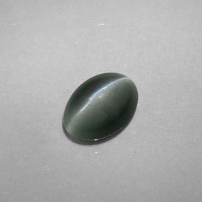 0,75 ctw natürlicher grüner Chrysoberyl Cat's Eye, Transparent, Transparent / Lichtdurchlässig
