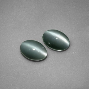  ct natürliche grüner Chrysoberyl Cat's Eye-Edelsteine, Oval Schliff, Lichtundurchlässig