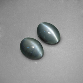  ct natürliche grüner Chrysoberyl Cat's Eye-Edelsteine, Oval Schliff, Lichtundurchlässig